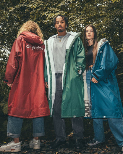 dryrobe Advance Long Sleeve - Dark Green/Grey
