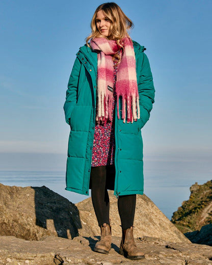 Tahoe - Womens Longline Padded Coat - Teal