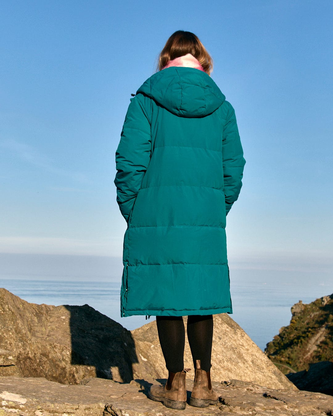 Tahoe - Womens Longline Padded Coat - Teal