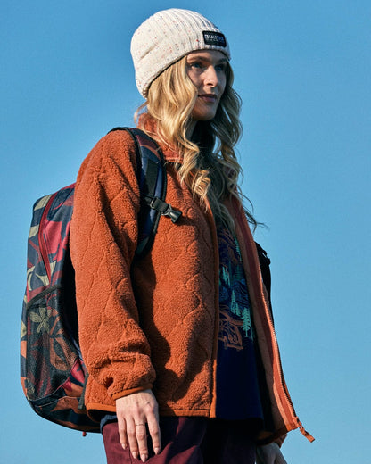 Jarvis - Womens Jacquard Zip Fleece - Orange