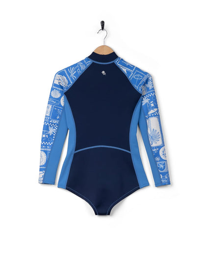 Island Tiles Womens 1.5mm Springsuit in Blue