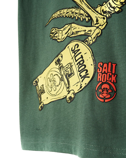 Dinosk8 - Kids Short Sleeve T-Shirt - Green
