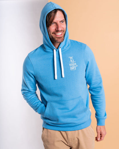 Lost Ships - Mens Pop Hoodie - Light Blue