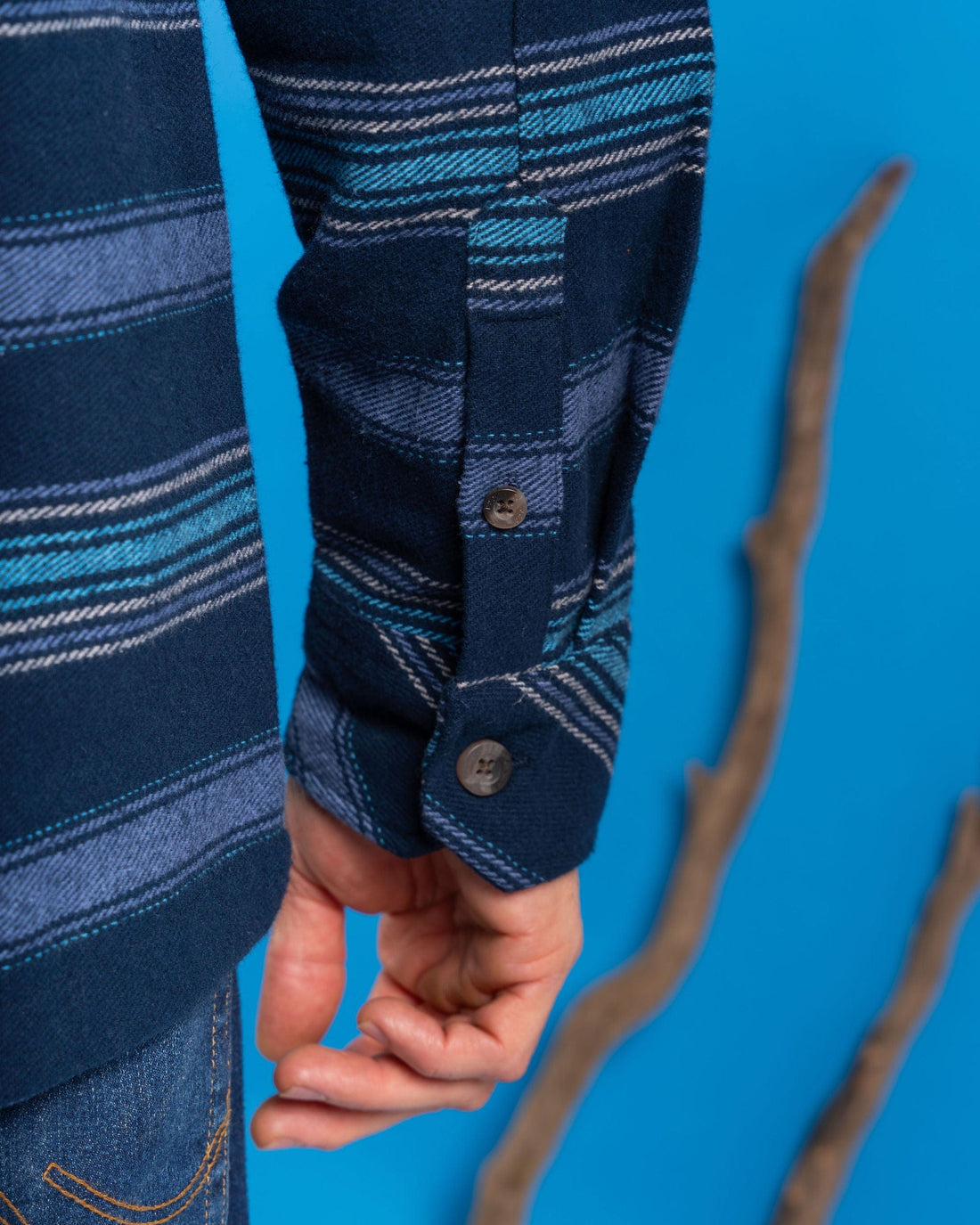 Woodford Stripe - Mens Shacket - Blue