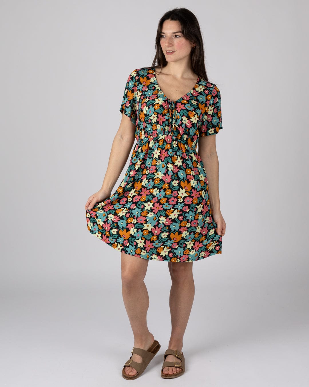 Holidaze Womens Mini Dress in Multi