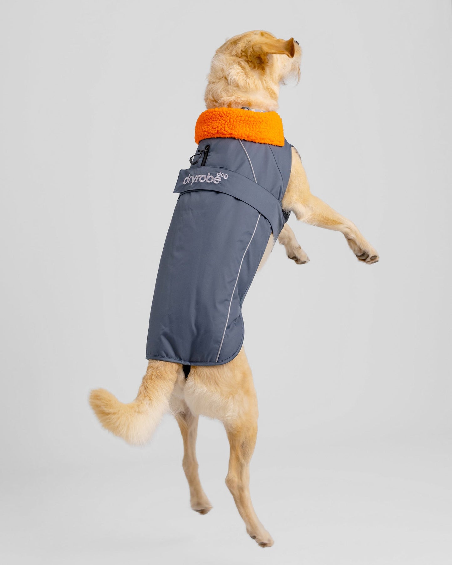 Dryrobe Dark Grey Orange Dog Coat