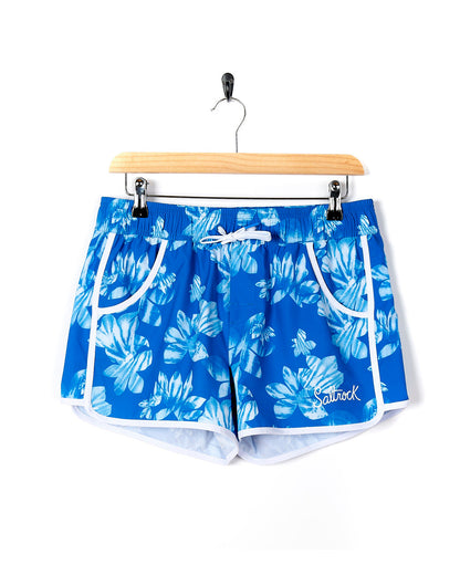 Floral Volley - Womens Boardshort - Blue