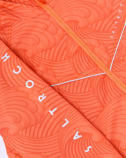 Recycled Four Seasons Changing Robe - Waves - Light Orange