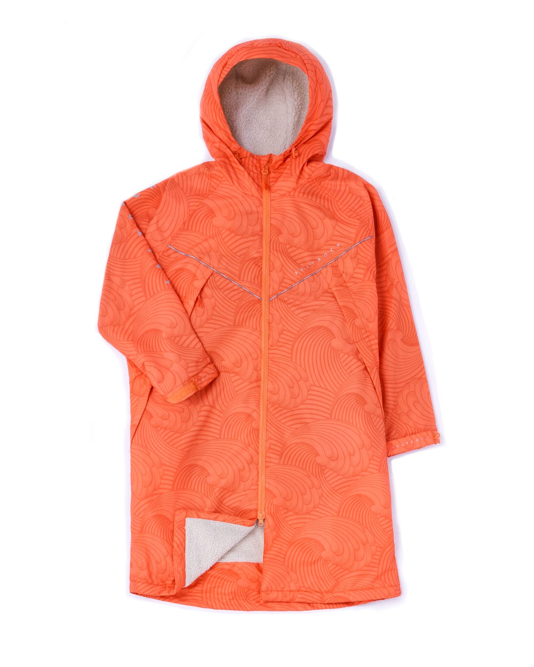 Recycled Four Seasons Changing Robe - Waves - Light Orange