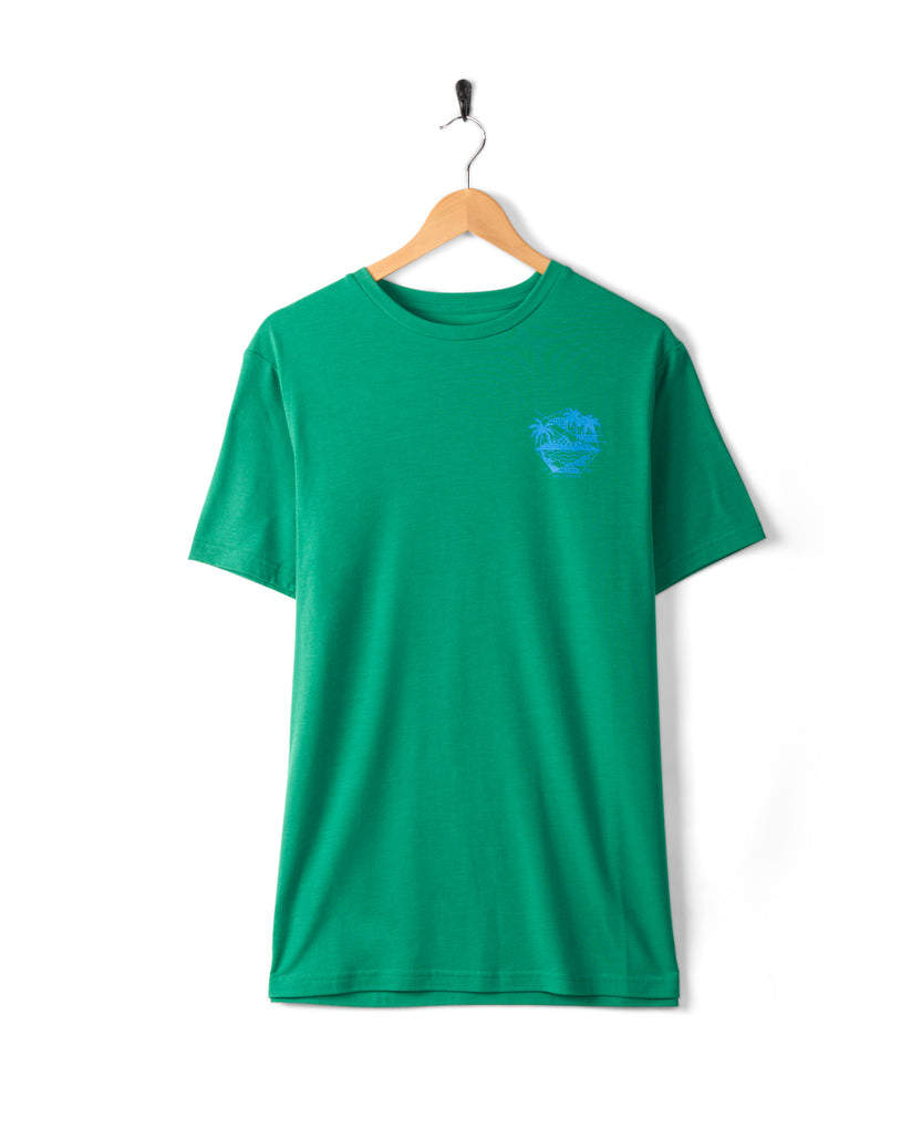 Geo Palms Solid Tee - Green