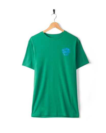 Geo Palms Solid Tee - Green