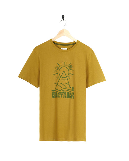 Geo Peak - Mens Short Sleeve T-Shirt - Yellow