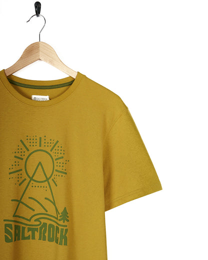 Geo Peak - Mens Short Sleeve T-Shirt - Yellow