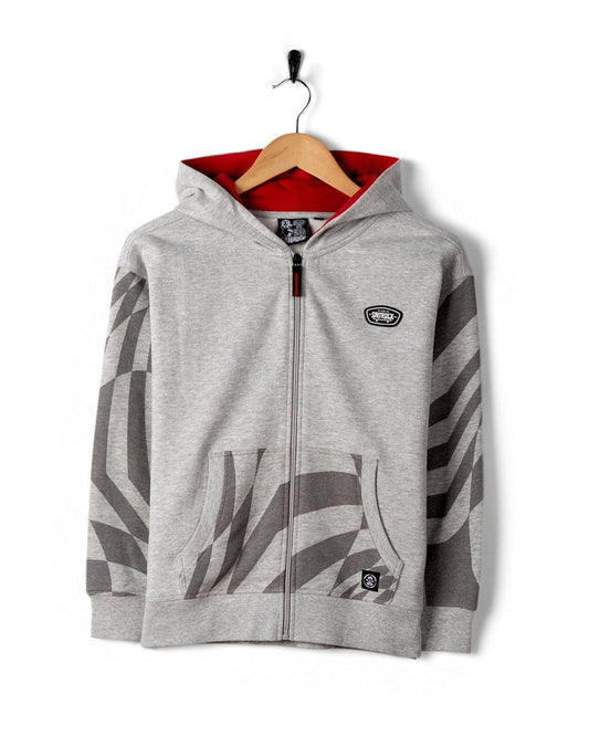 Grip It - Kids Oversized Zip Hoodie - Grey Marl