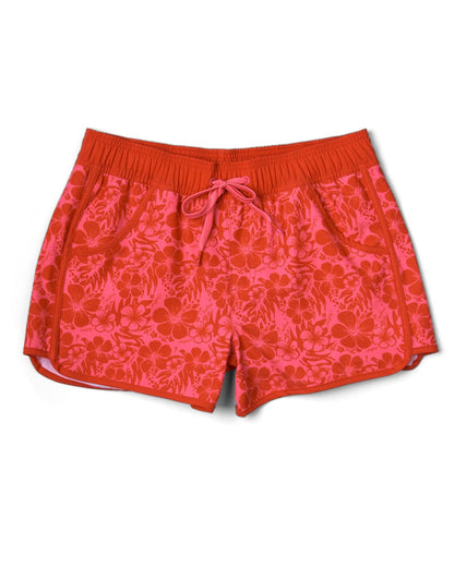 Hibiscus - Womens Boardshorts - Red/Pink