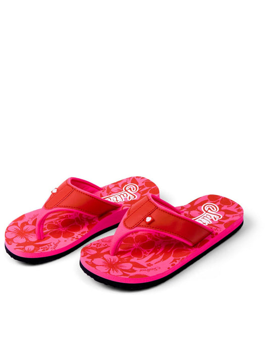 Hibiscus - Womens Flip Flops - Pink
