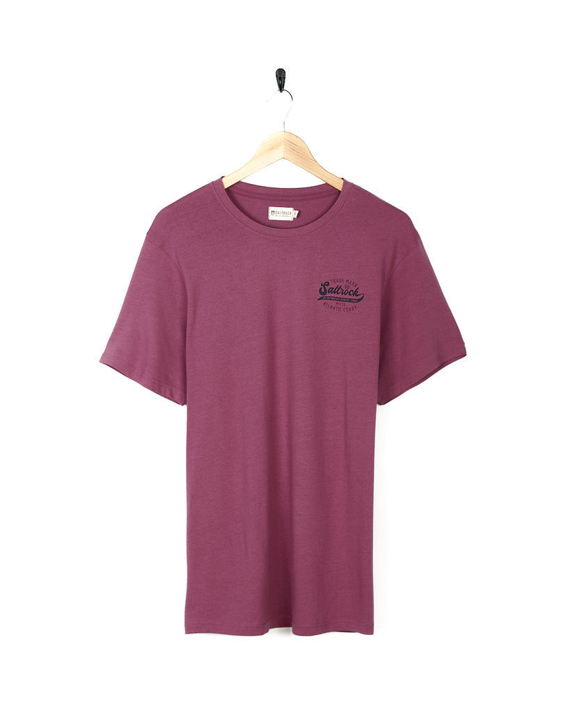 Home Run - Mens Short Sleeve T-Shirt - Dark Pink