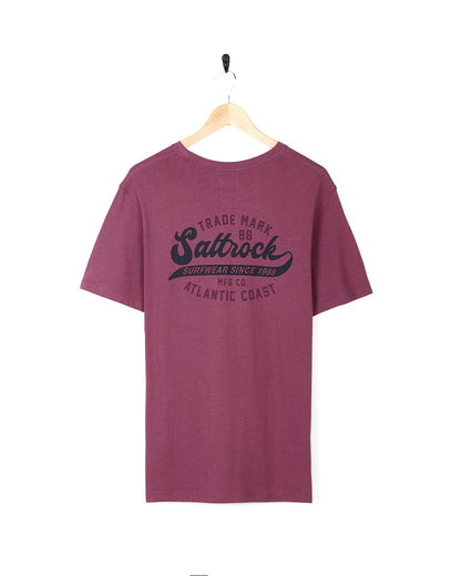Home Run - Mens Short Sleeve T-Shirt - Dark Pink