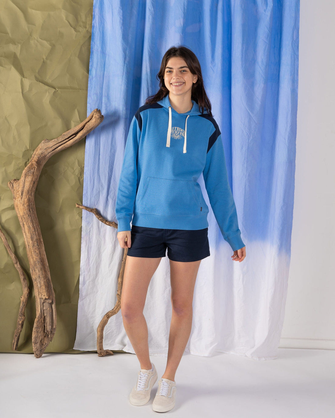 Hartnoll - Womens Pop Hoodie - Blue