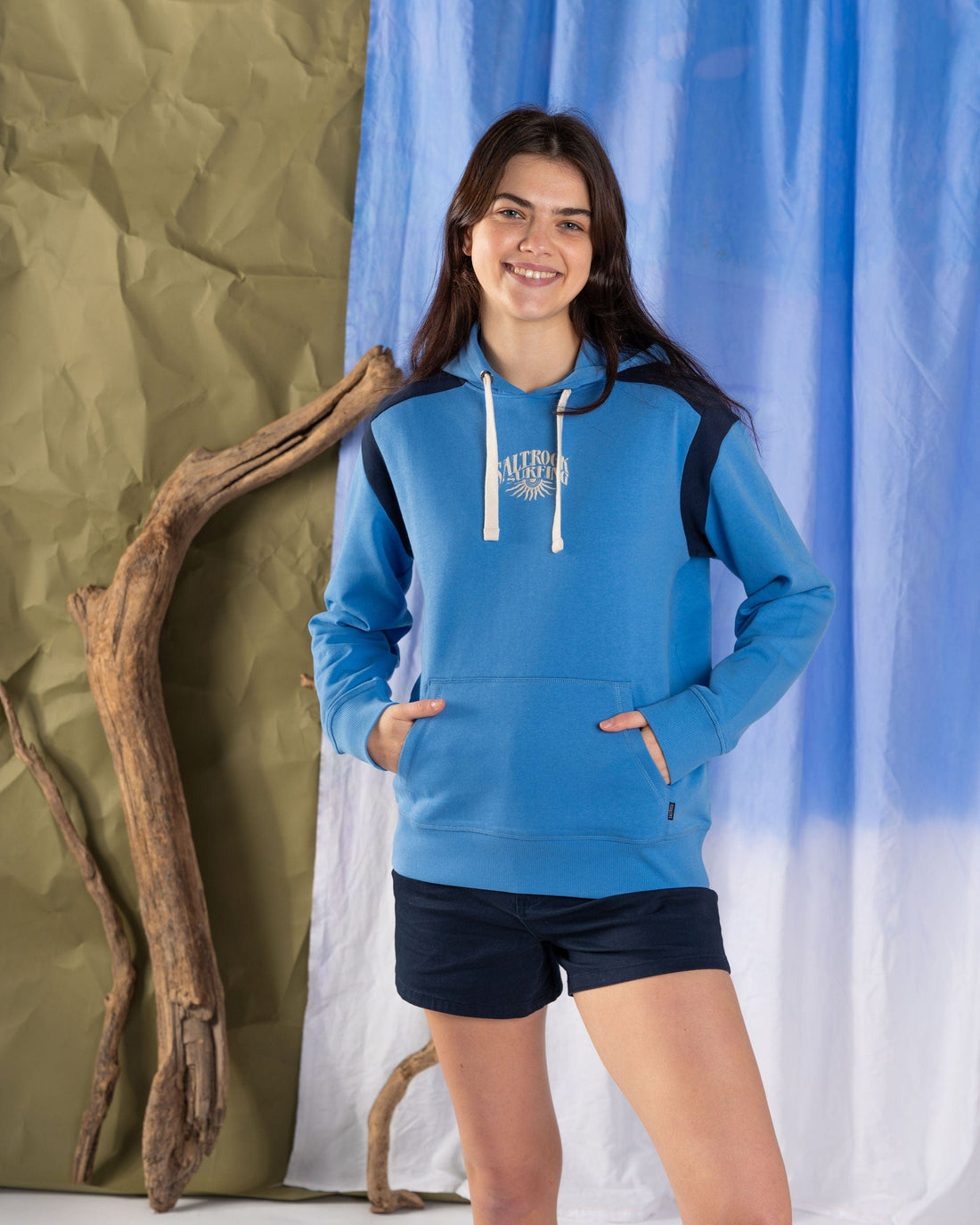 Hartnoll - Womens Pop Hoodie - Blue