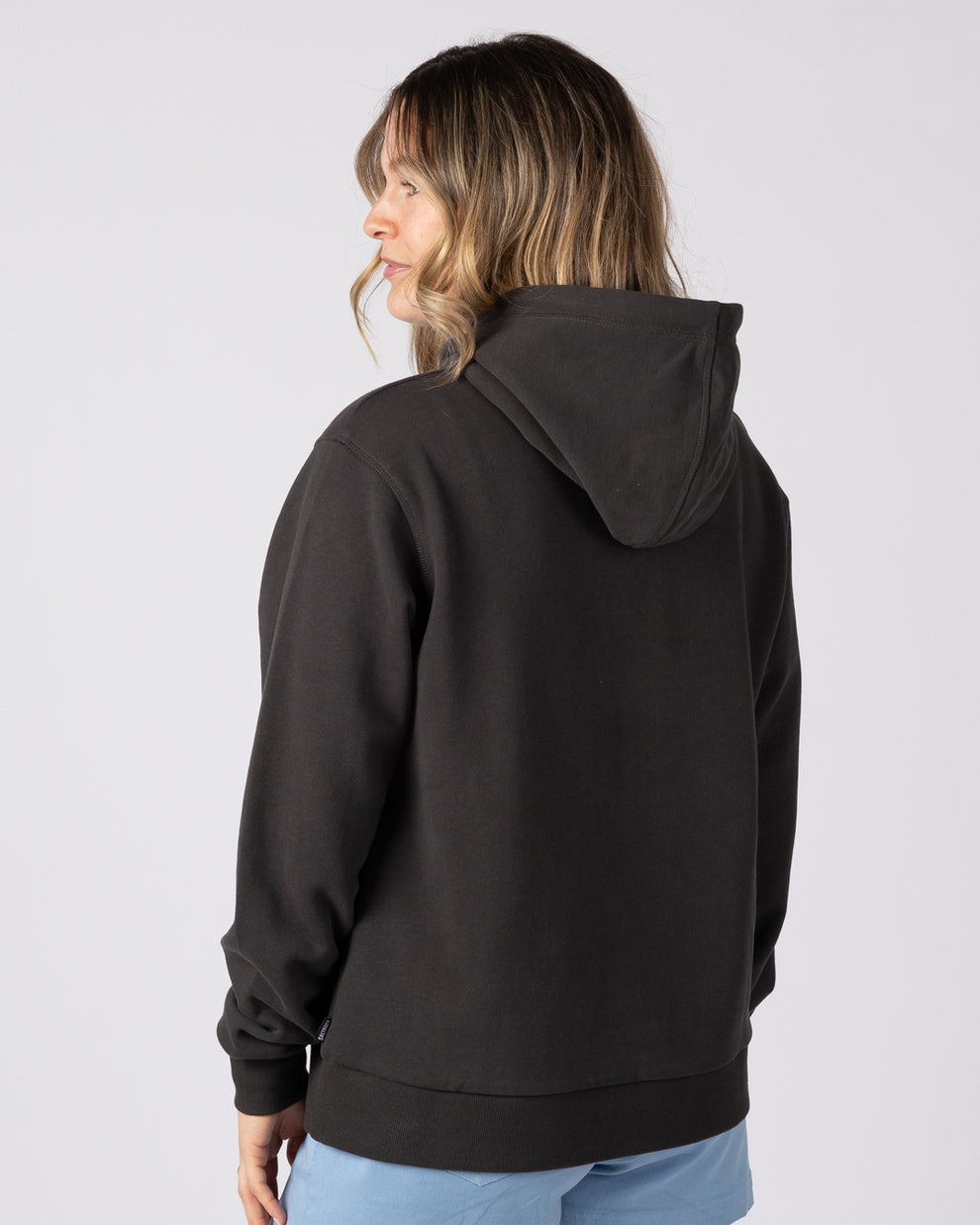 Golden Hour Womens Pop Hoodie in Dak Grey