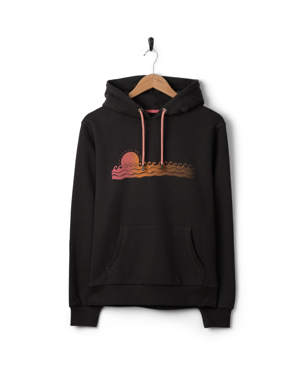 Golden Hour Womens Pop Hoodie in Dak Grey