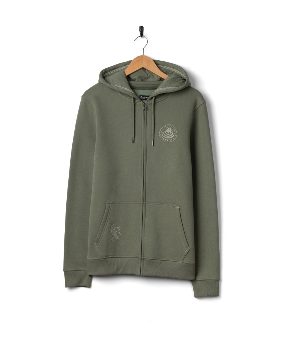 Origin Gecko - Mens Zip Hoodie - Green