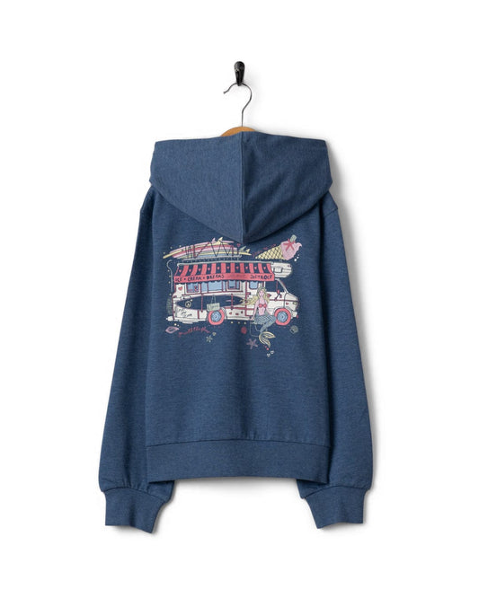 Scoop Kids Zip Hoodie in Blue