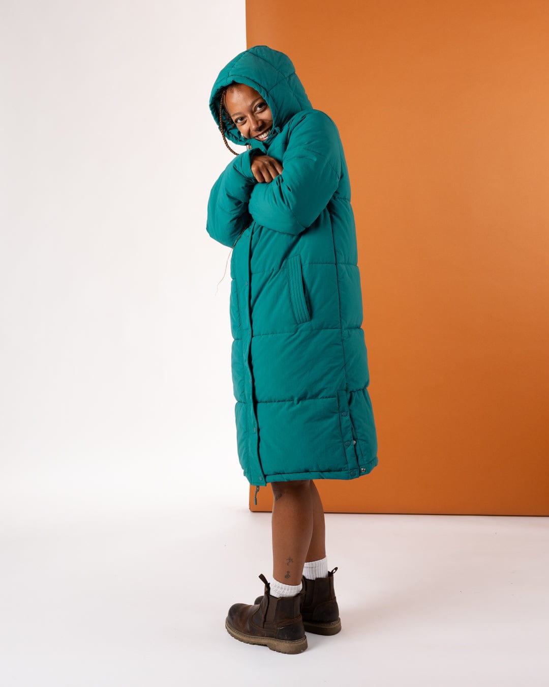 Tahoe - Womens Longline Padded Coat - Teal