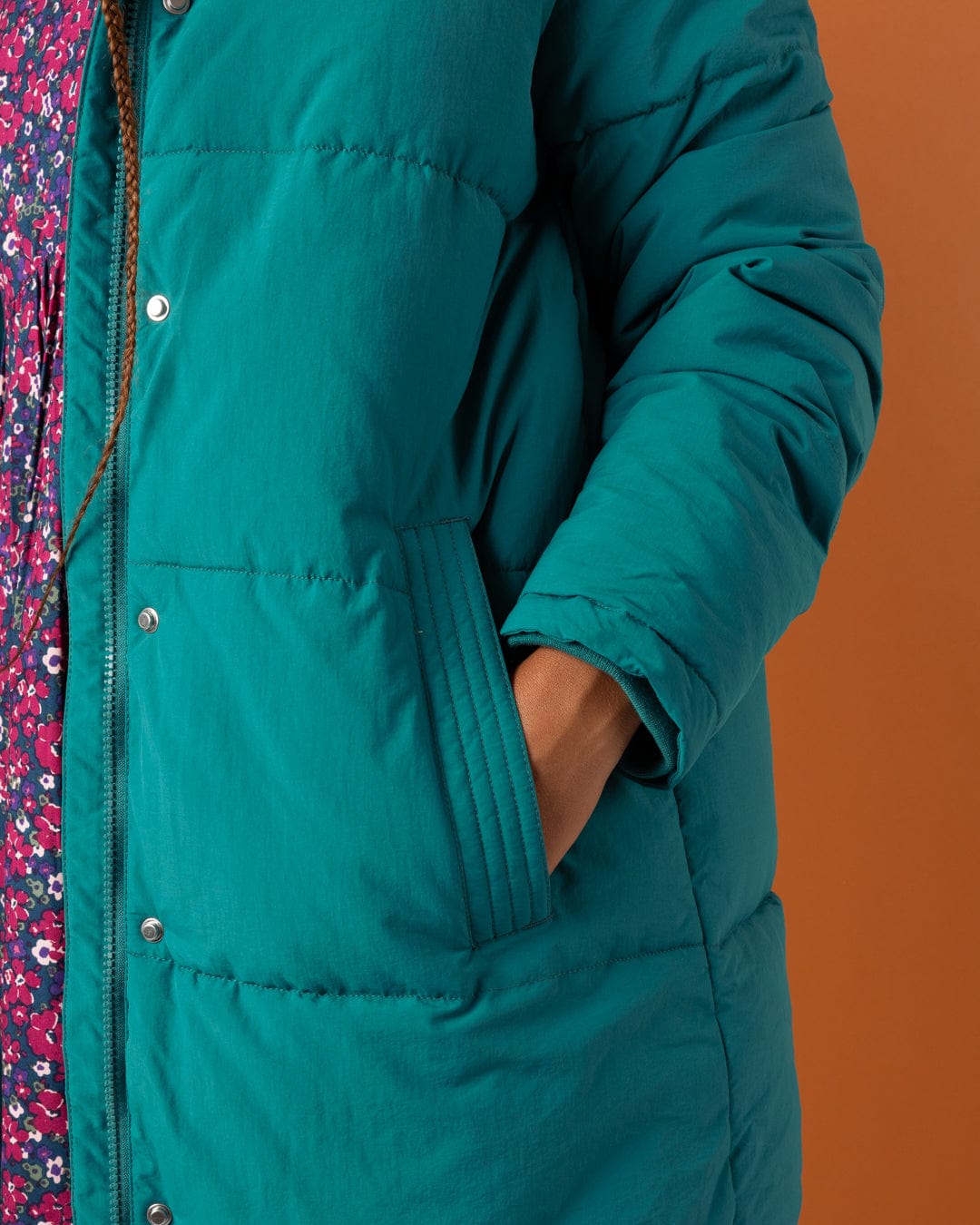 Tahoe - Womens Longline Padded Coat - Teal
