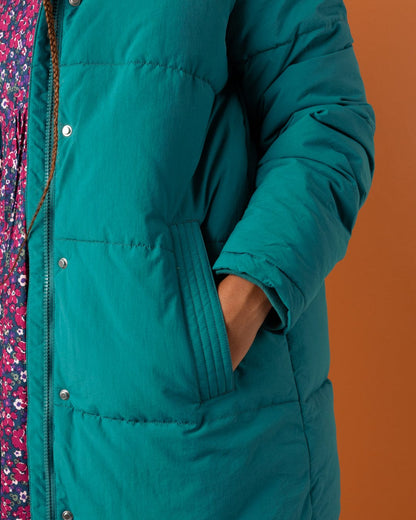 Tahoe - Womens Longline Padded Coat - Teal