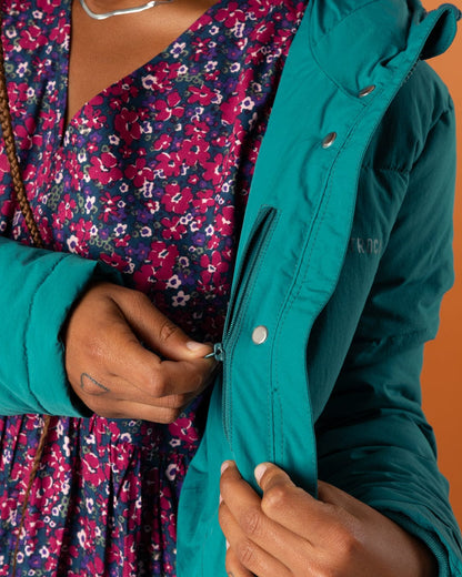 Tahoe - Womens Longline Padded Coat - Teal