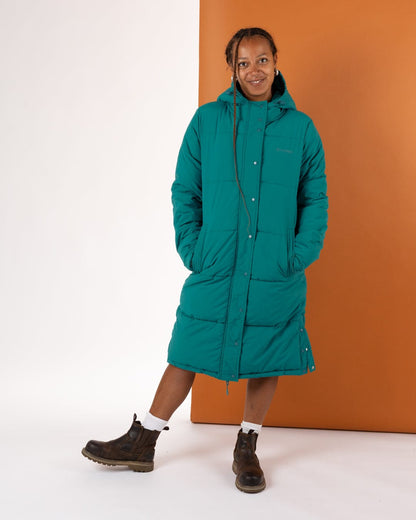 Tahoe - Womens Longline Padded Coat - Teal