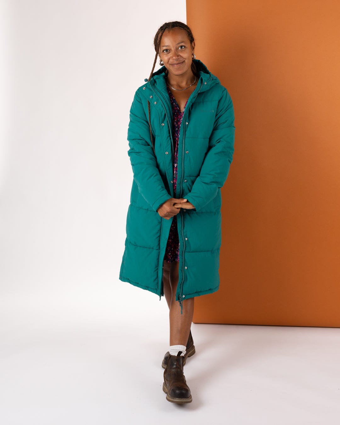 Tahoe - Womens Longline Padded Coat - Teal