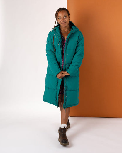 Tahoe - Womens Longline Padded Coat - Teal