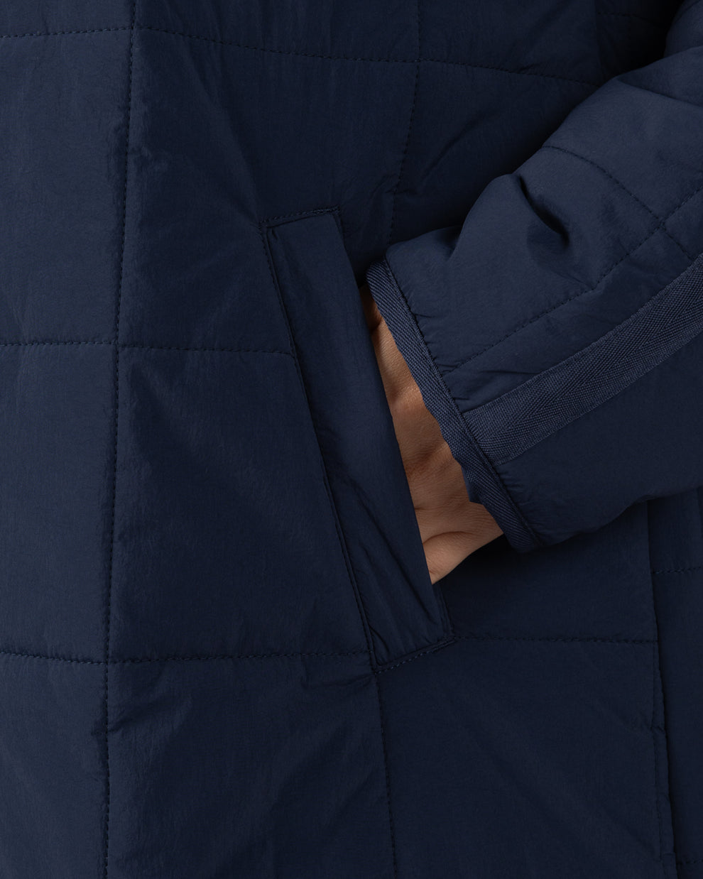 Montana Womens Long Water Resistant Coat in Blue