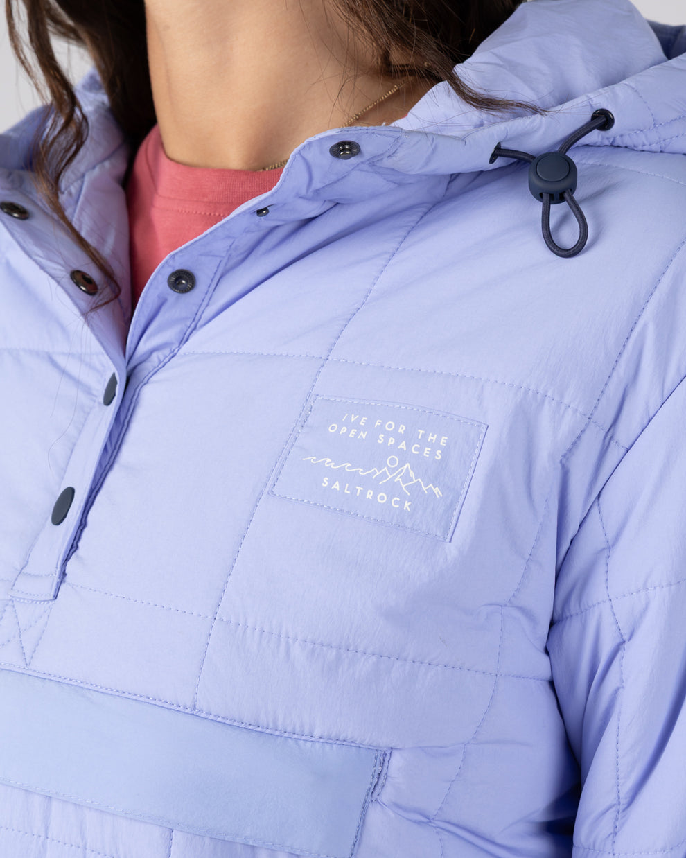 Montana Womens Pop Water Resistant Jacket In Light Blue