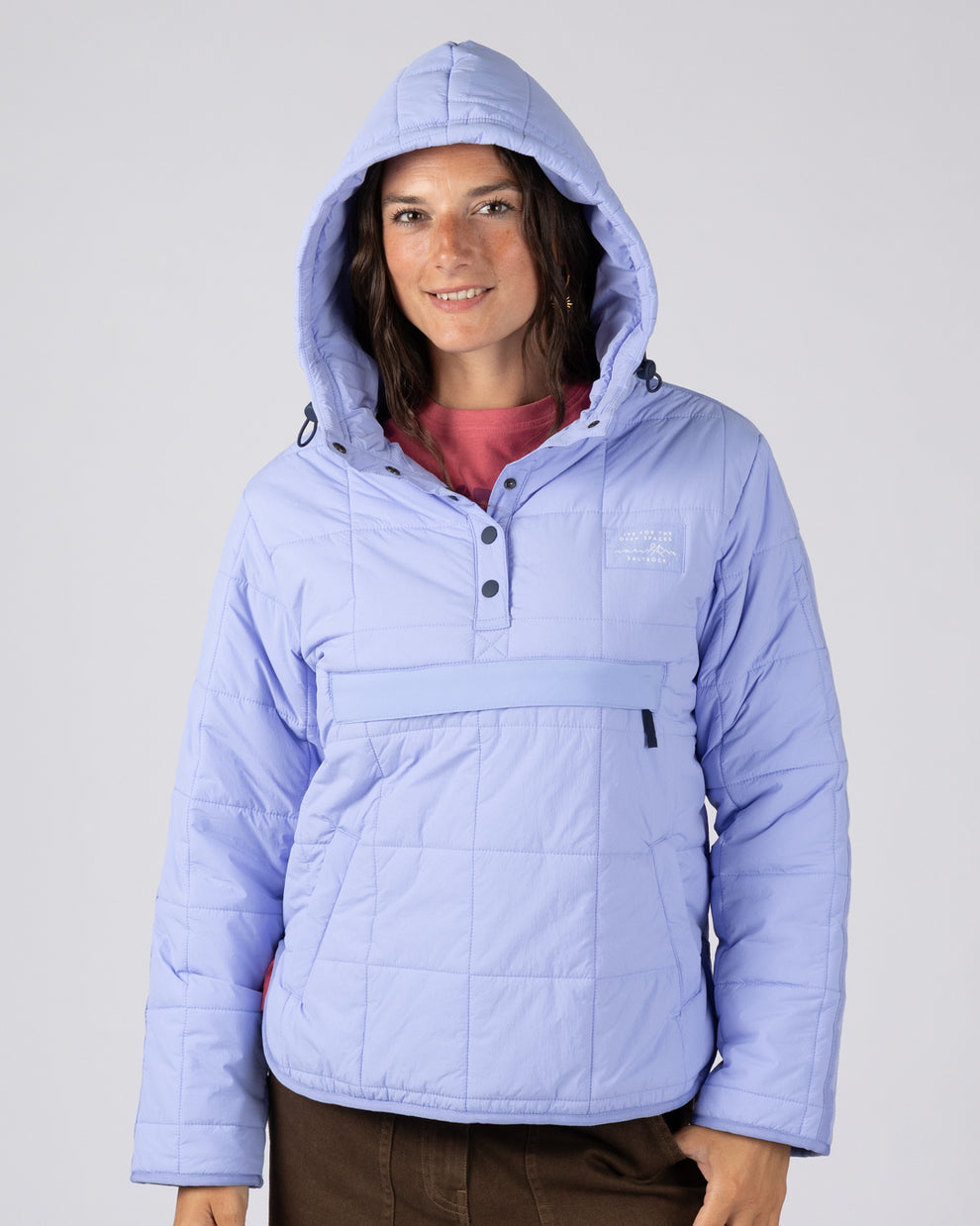 Montana Womens Pop Water Resistant Jacket In Light Blue