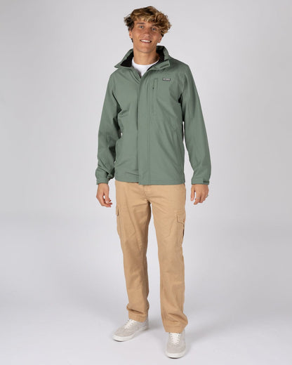 Whistler II -Mens Waterproof Hooded Jacket in Light Green
