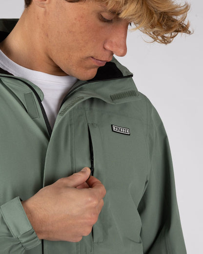 Whistler II -Mens Waterproof Hooded Jacket in Light Green