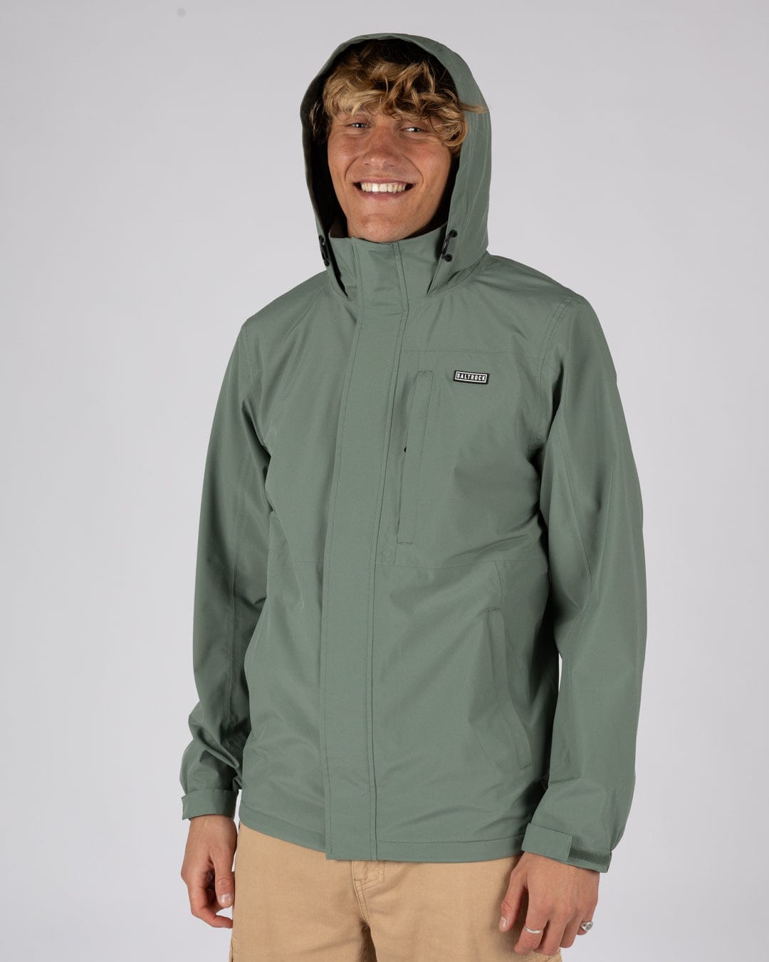 Whistler II -Mens Waterproof Hooded Jacket in Light Green