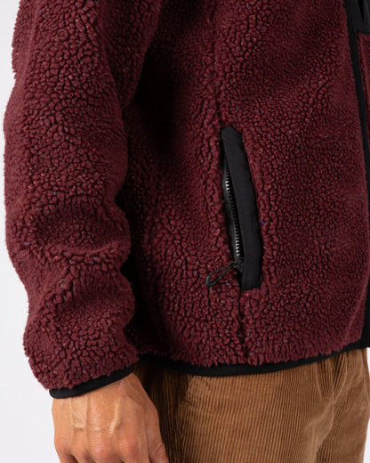 Wye Nep Mens Zip Fleece in Red
