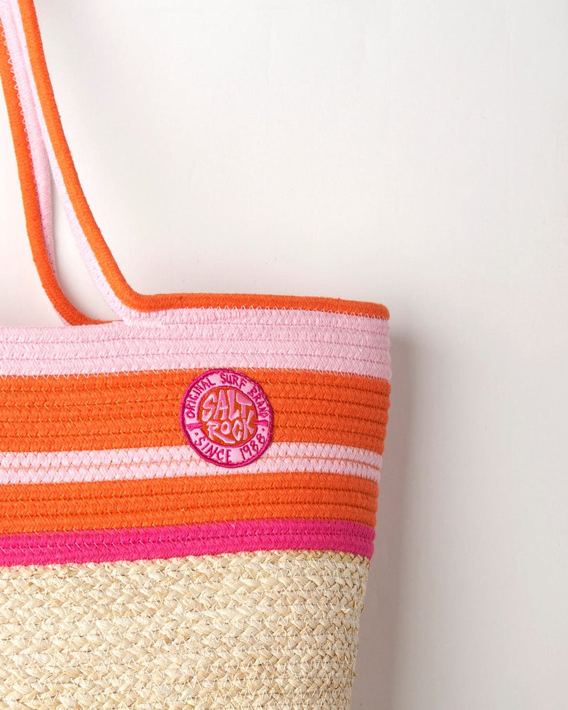 Las Cora Straw Beach Bag - Cream