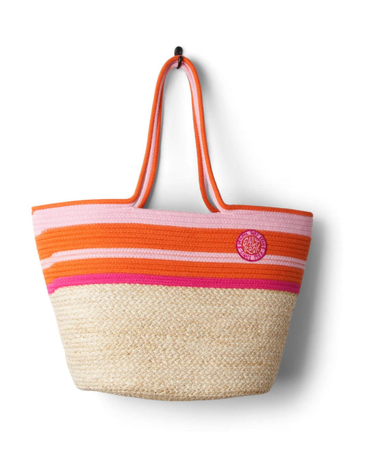 Las Cora Straw Beach Bag - Cream