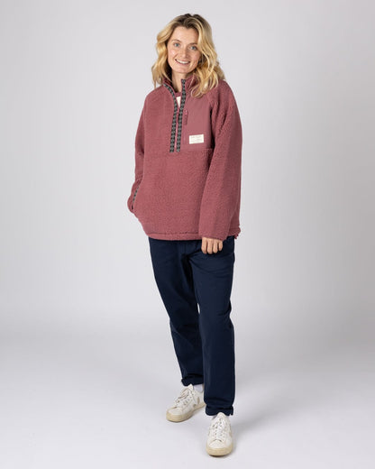 Lya Womens Fleece in Dark Pink
