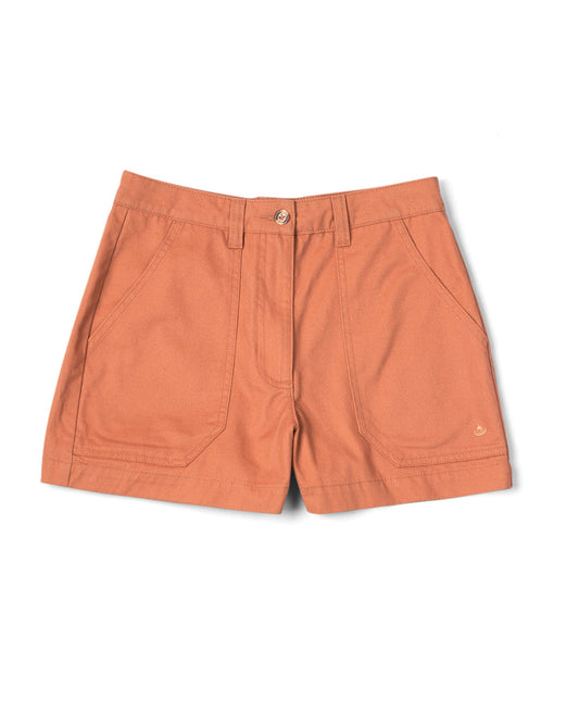 Liesl - Womens Chino Shorts - Brown/Orange