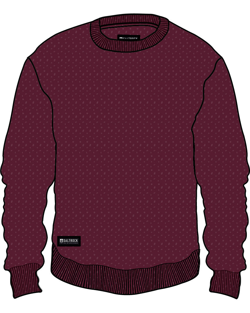 Bowen - Mens Knitted Jumper - Dark Purple