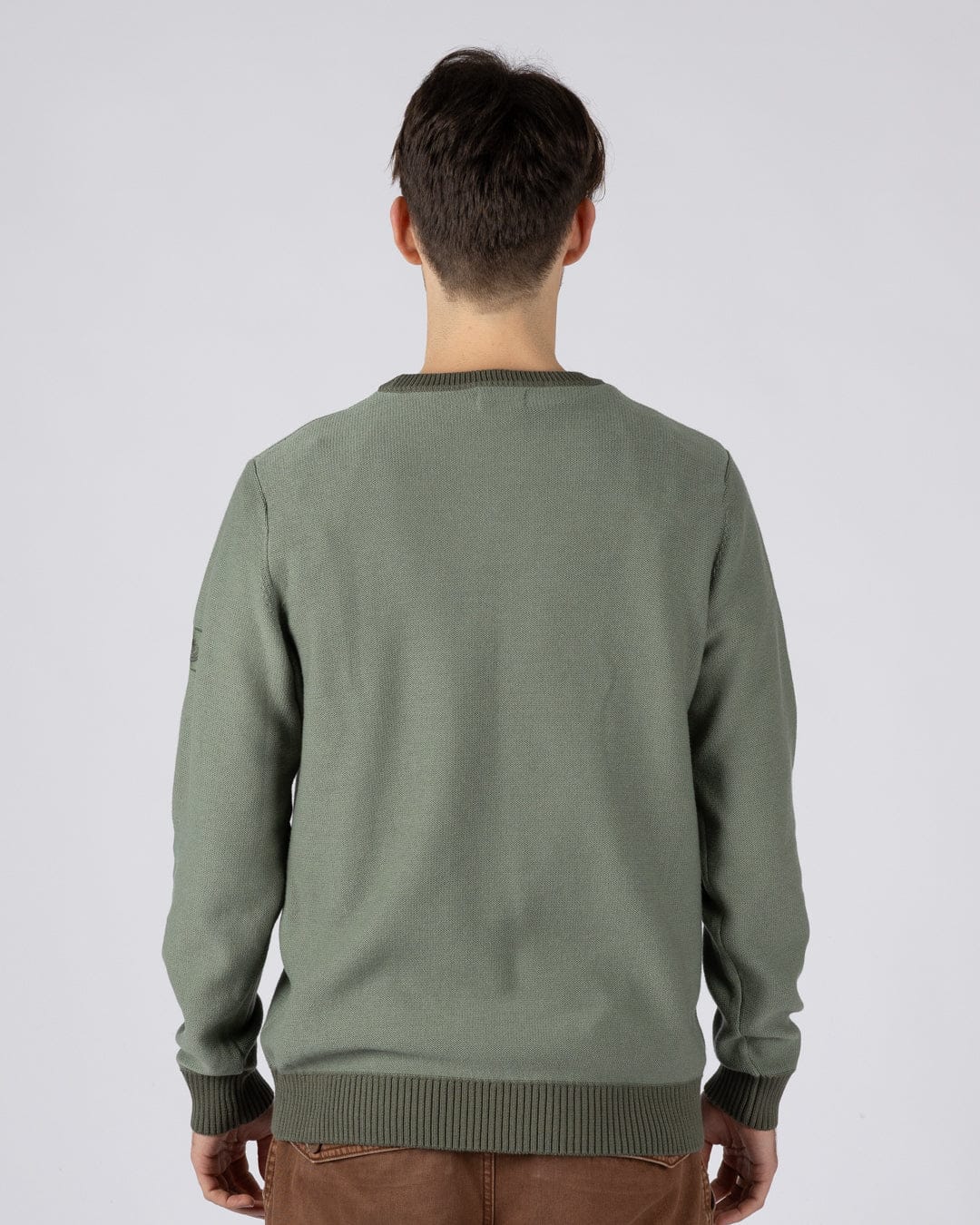Callum Mens Knitted Jumper in Blue