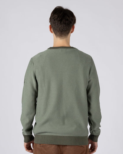 Callum Mens Knitted Jumper in Blue