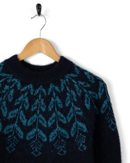 Fairisle - Crew Knit - DRESS BLUE